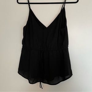 Babaton / Aritzia black tank top. Tie detail. Size M